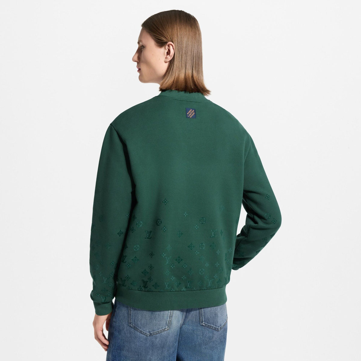 Men's Gradient Flock Print Crewneck