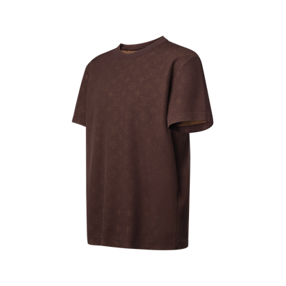 Men's Hidden Monogram Jacquard Short-Sleeved Crewneck