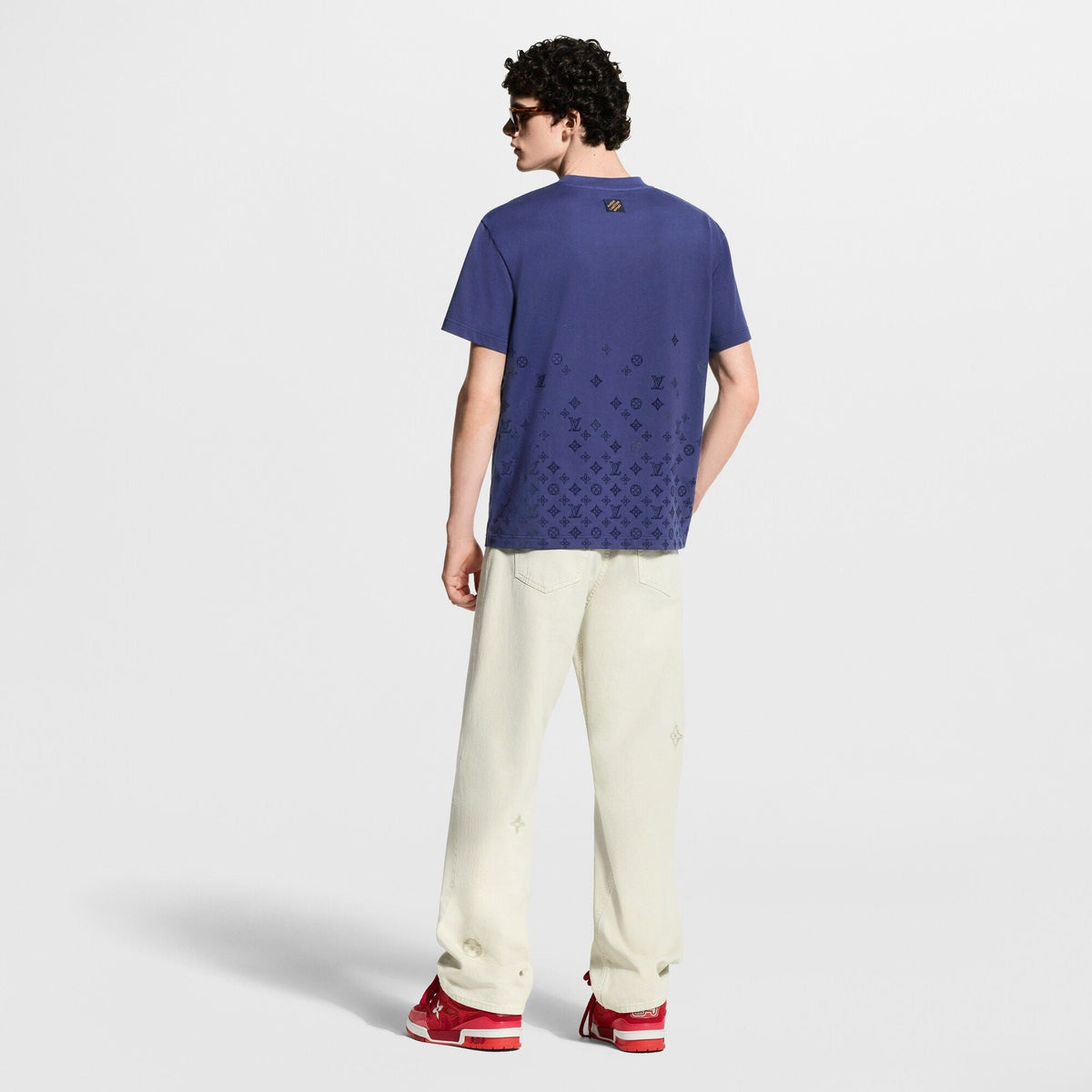 Men's Gradient Signature Flock Print T-Shirt