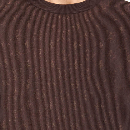 Men's Hidden Monogram Jacquard Short-Sleeved Crewneck