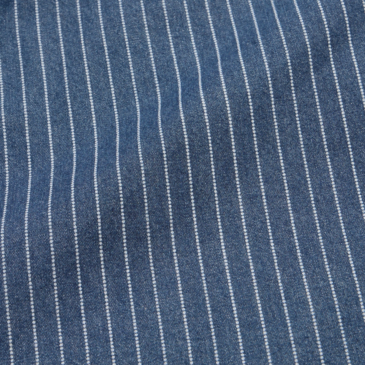stripe denim snap shirt in Merle Stripe, chest pocket detail