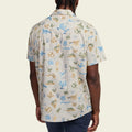 print cotton pearl snap shirt in Ecosistema: Sand, fabric close-up