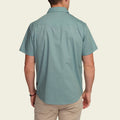 print cotton pearl snap shirt in Power Lines: Smoke Blue, fabric close-up